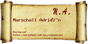 Marschall Adrián névjegykártya